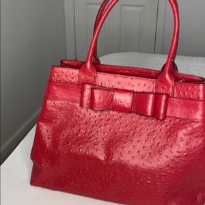Red leather Kate Spade purse